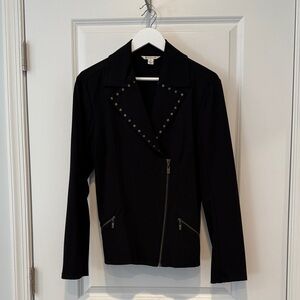 SPANNER Black Studded Blazer